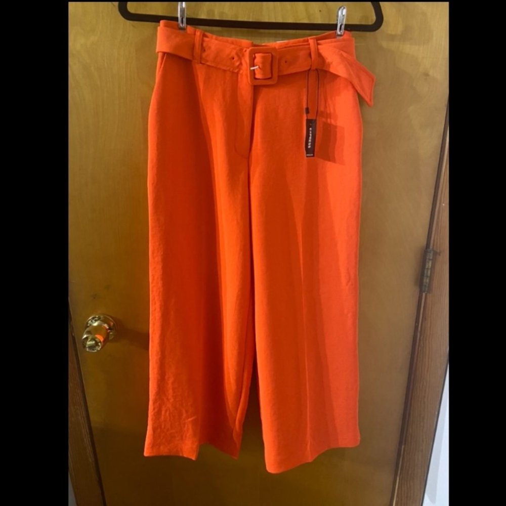 NWT express crop high rise orange pants